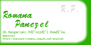 romana panczel business card